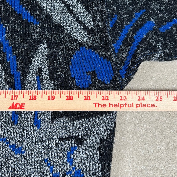 Vintage Sweater Men's 80/90s Crew Neck Made in USA Geometric Patterned Medium - Picture 5 of 10